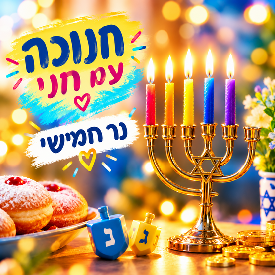 תמונת מופע: נר חמישי חנוכה עם חני&excl;